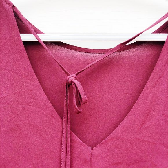 LOFT flowy maroon blouse - Picture 6 of 6